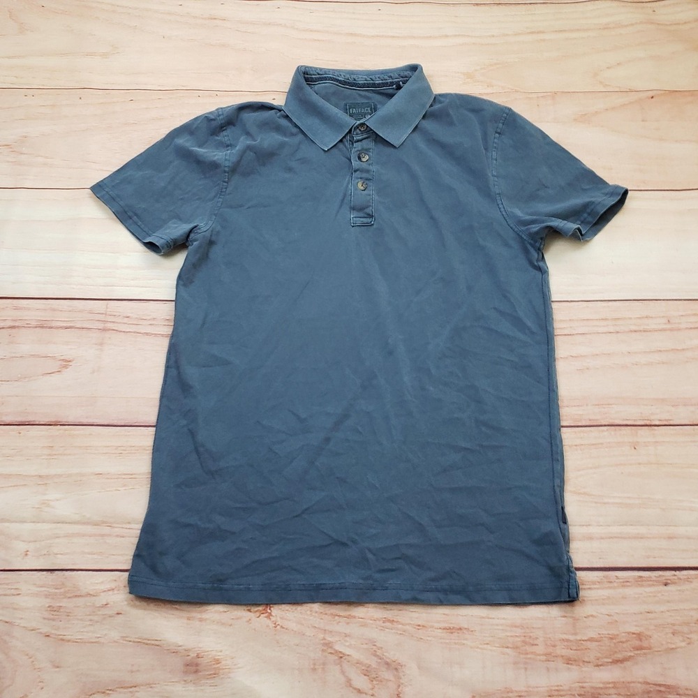 Fat Face Polo Shirt Mens Small Blue 100% Cotton Short Sleeve‎ Casual Classic